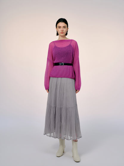 Women's Cashmere-Silk Relaxed Pullover Sweater