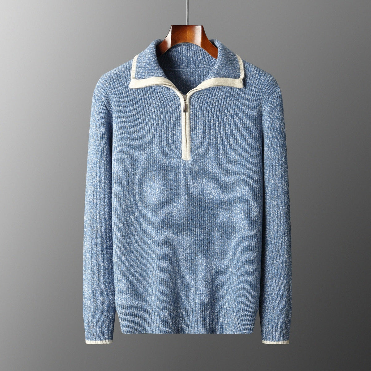 Unisex Cashmere Quarter-Zip Sweater