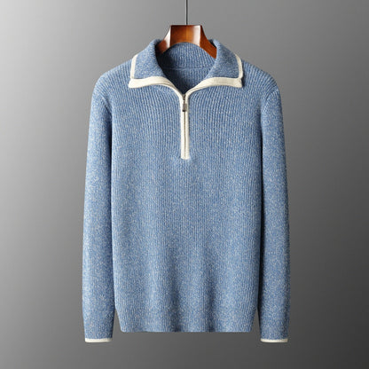Unisex Cashmere Quarter-Zip Sweater