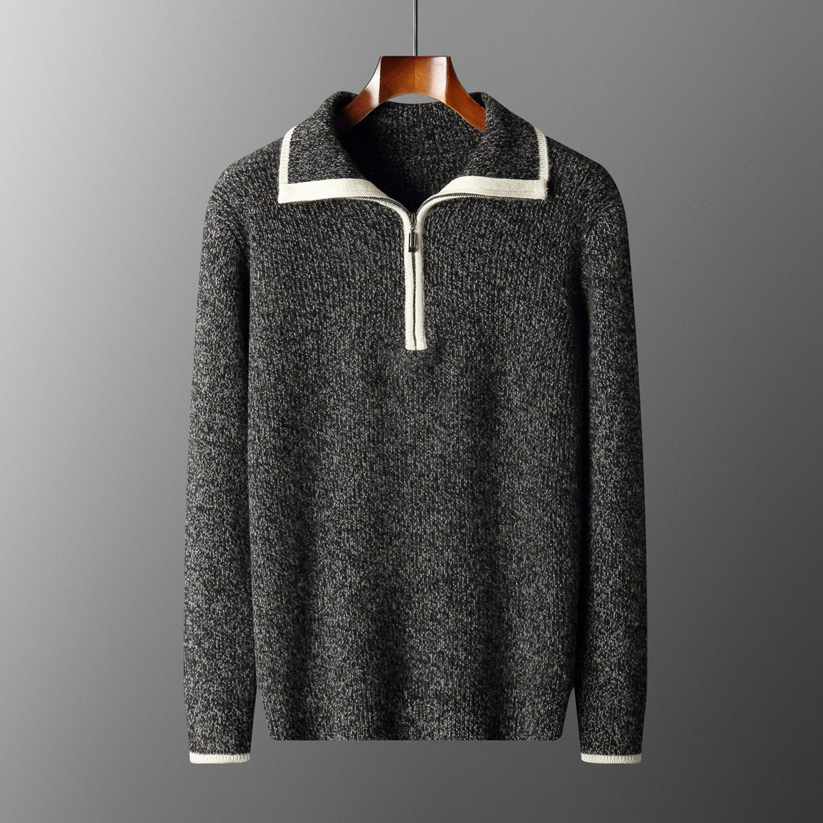 Unisex Cashmere Quarter-Zip Sweater
