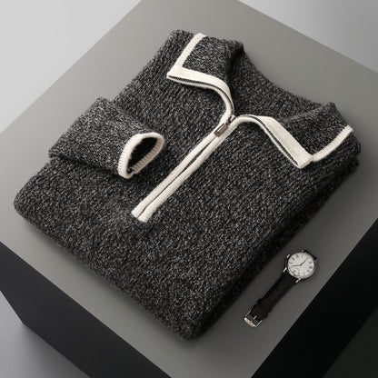 Unisex Cashmere Quarter-Zip Sweater