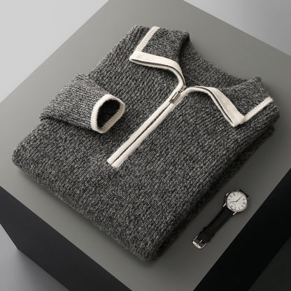 Unisex Cashmere Quarter-Zip Sweater