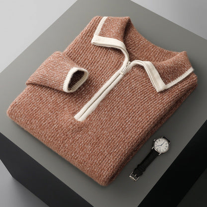 Unisex Cashmere Quarter-Zip Sweater