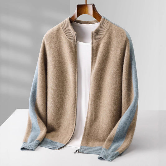 Unisex Cashmere Zip-Front Jacket