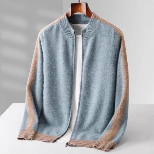 Unisex Cashmere Zip-Front Jacket