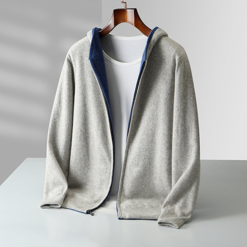 Unisex Reversible Cashmere Hoodie