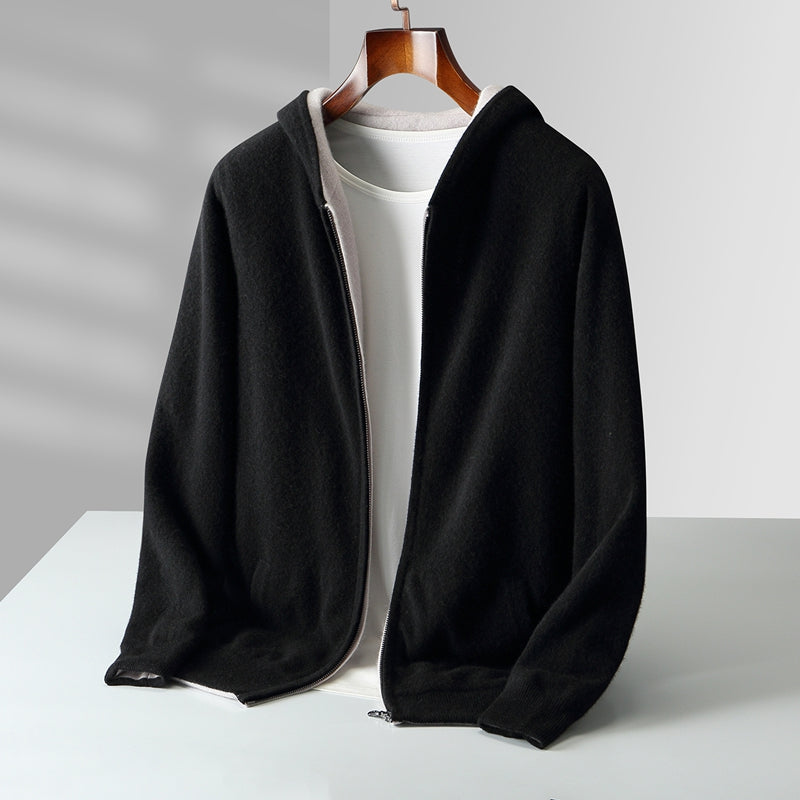 Unisex Reversible Cashmere Hoodie