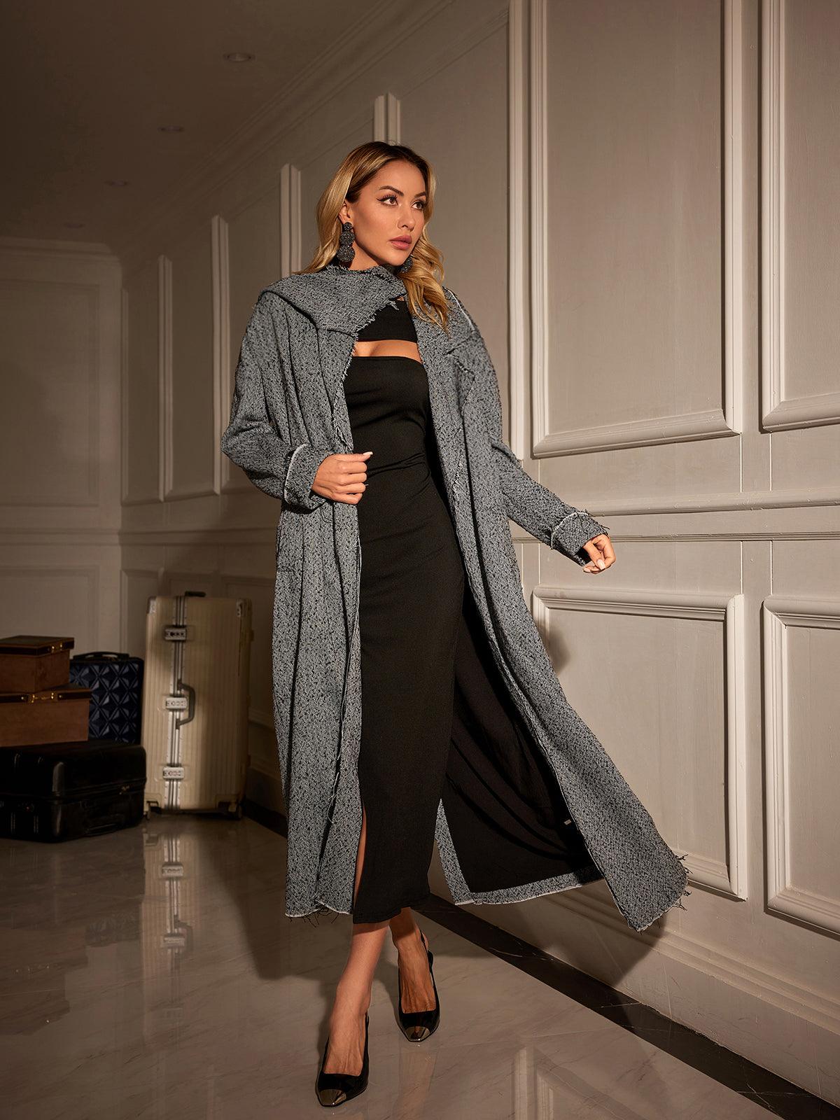 Women's Houndstooth Collar Coat