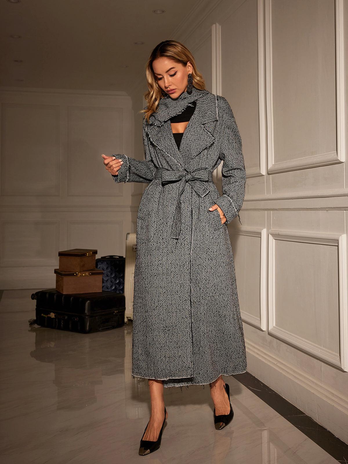 Women's Houndstooth Collar Coat