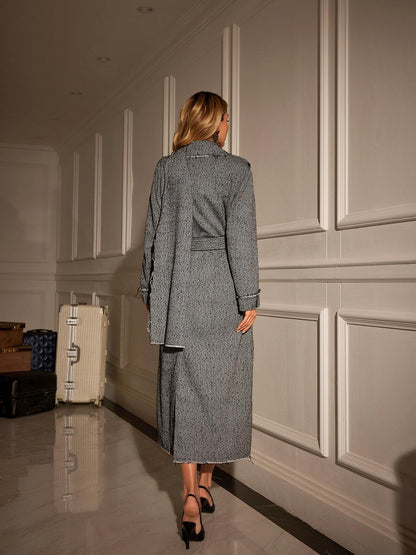 Women's Houndstooth Collar Coat