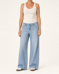 Women's Denim Low-Rise Wide-Leg Jeans – Baggy Fit