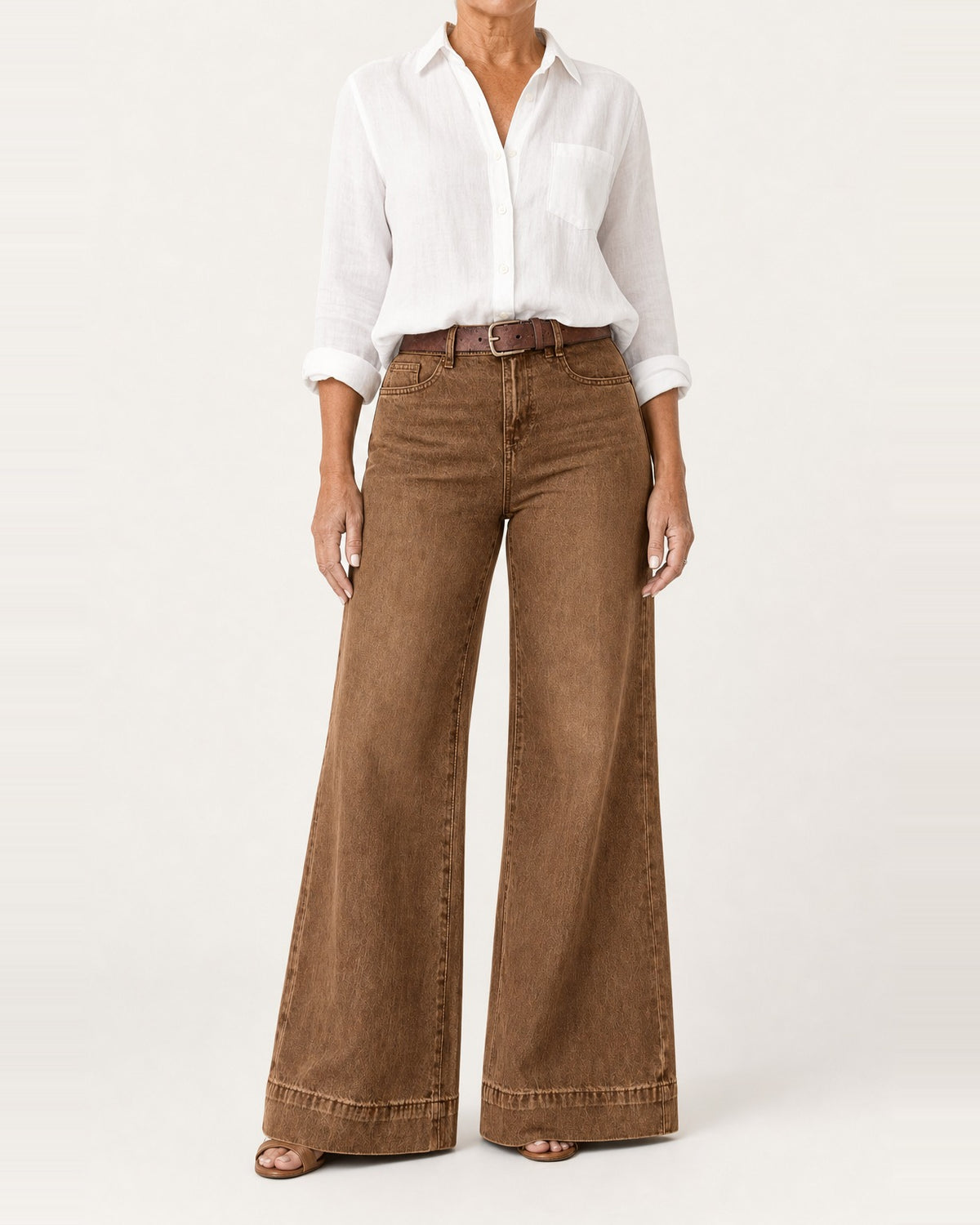 Women's High-Waisted Wide-Leg Flare Denim Jeans
