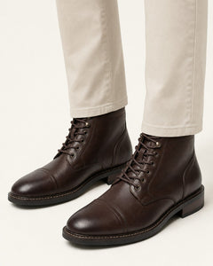 Men's Rugged Leather Stitch-Down Boots – Versatile Fit