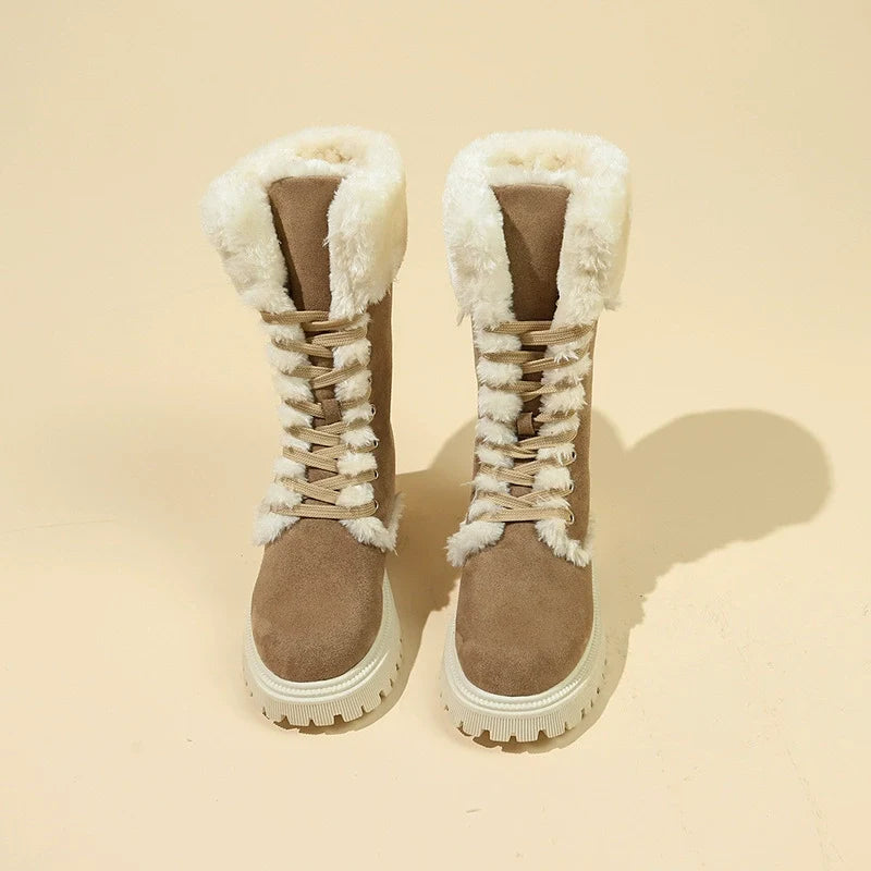 Women's Suede Lined Mid-Calf Boots