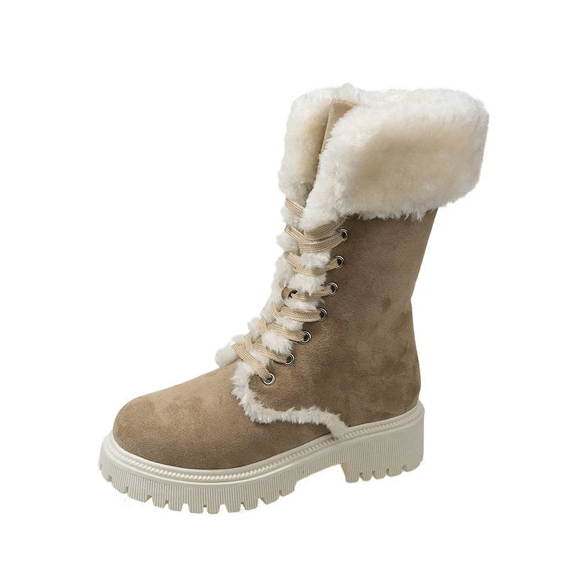 Women's Suede Lined Mid-Calf Boots