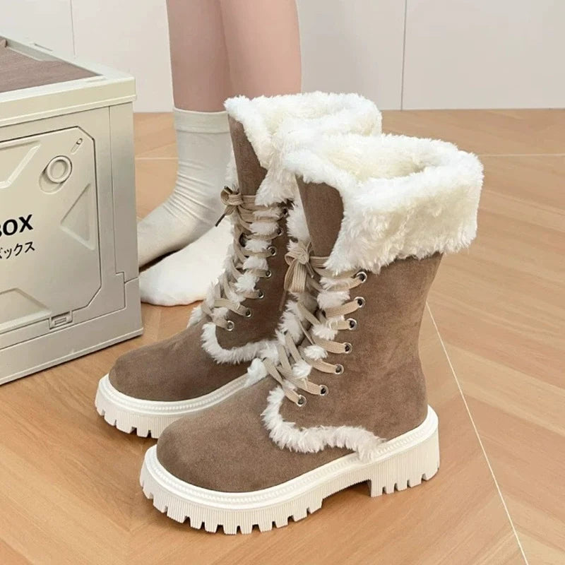 Women's Suede Lined Mid-Calf Boots