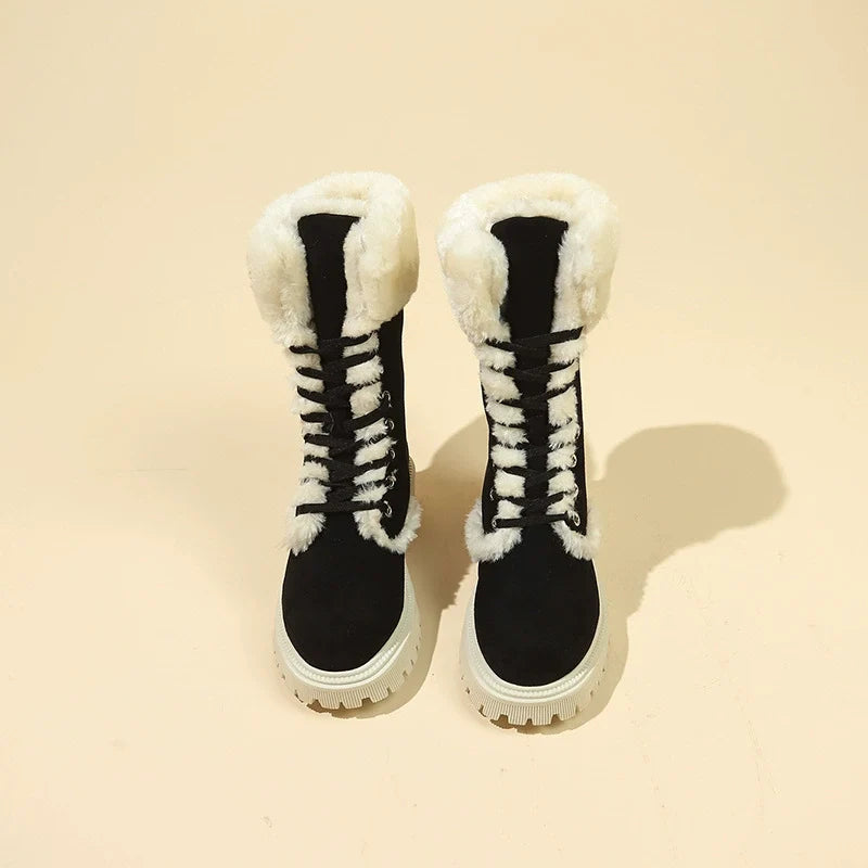 Women's Suede Lined Mid-Calf Boots