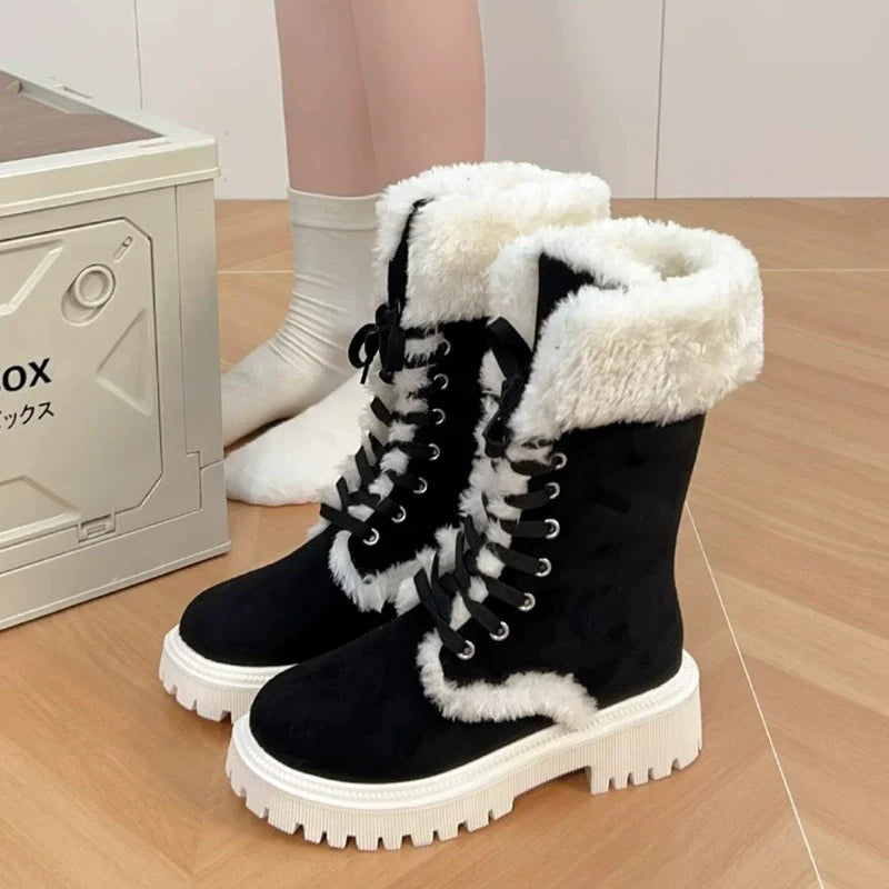 Women's Suede Lined Mid-Calf Boots