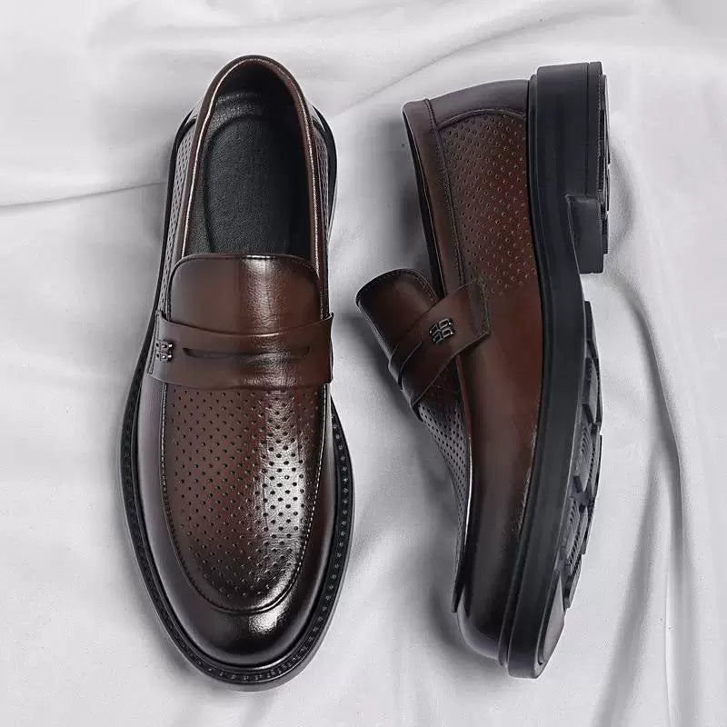 Men's Italian Leather Penny Loafers