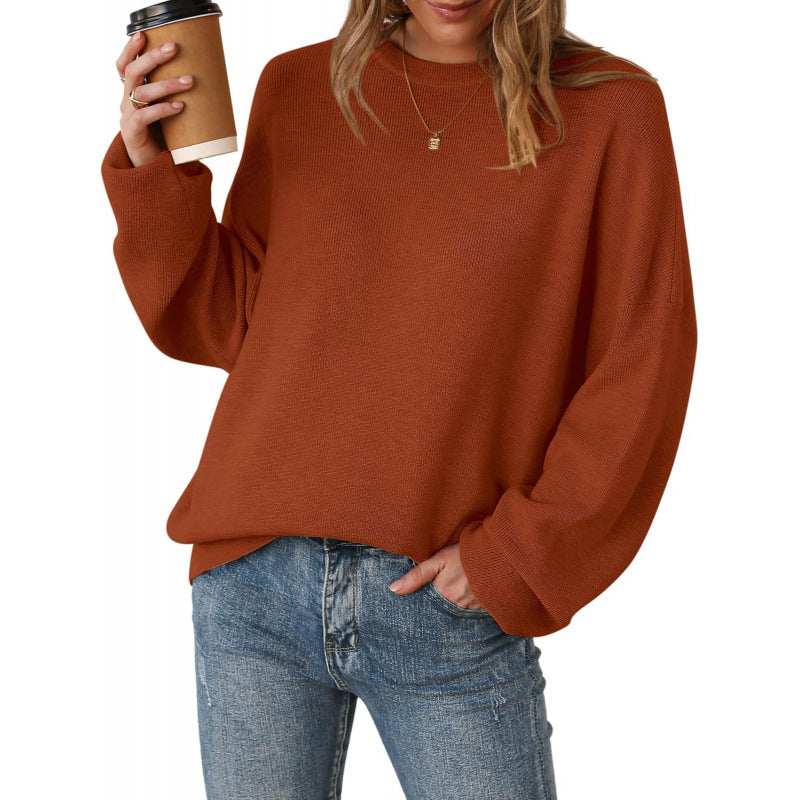 Women's Modal Loose-Fit Crew-Neck Sweater