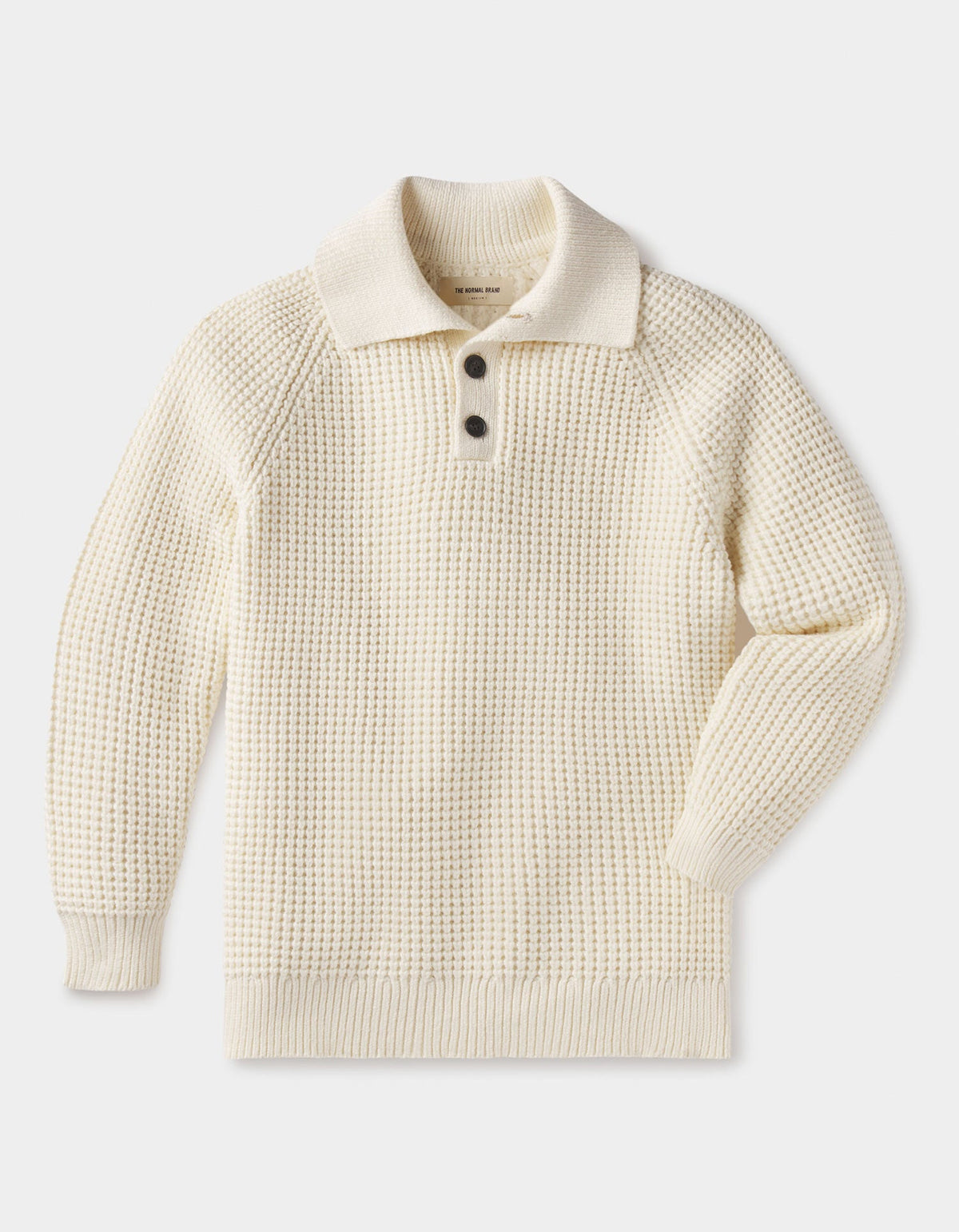 Men's Cotton-Blend Waffle Knit Popover Sweater