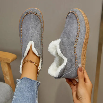 Women's Fleece-Lined Round Toe Ankle Boots