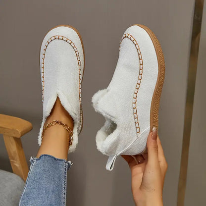Women's Fleece-Lined Round Toe Ankle Boots