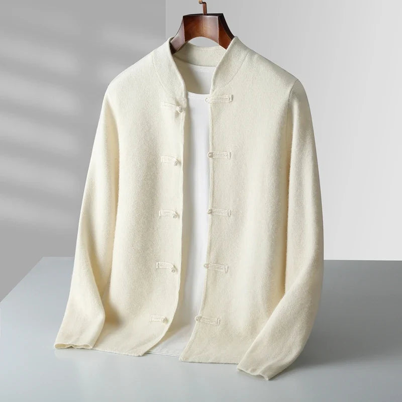 Women's Cashmere Stand Collar Cardigan