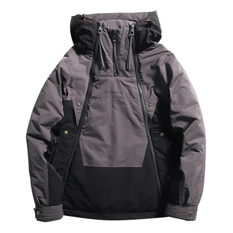 Men's Color-Block Double-Zip Utility Jacket