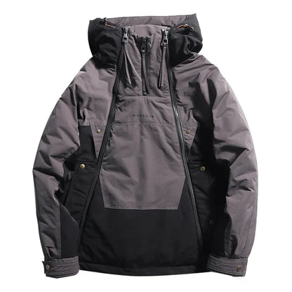 Men's Color-Block Double-Zip Utility Jacket