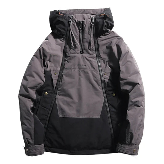 Men's Color-Block Double-Zip Utility Jacket