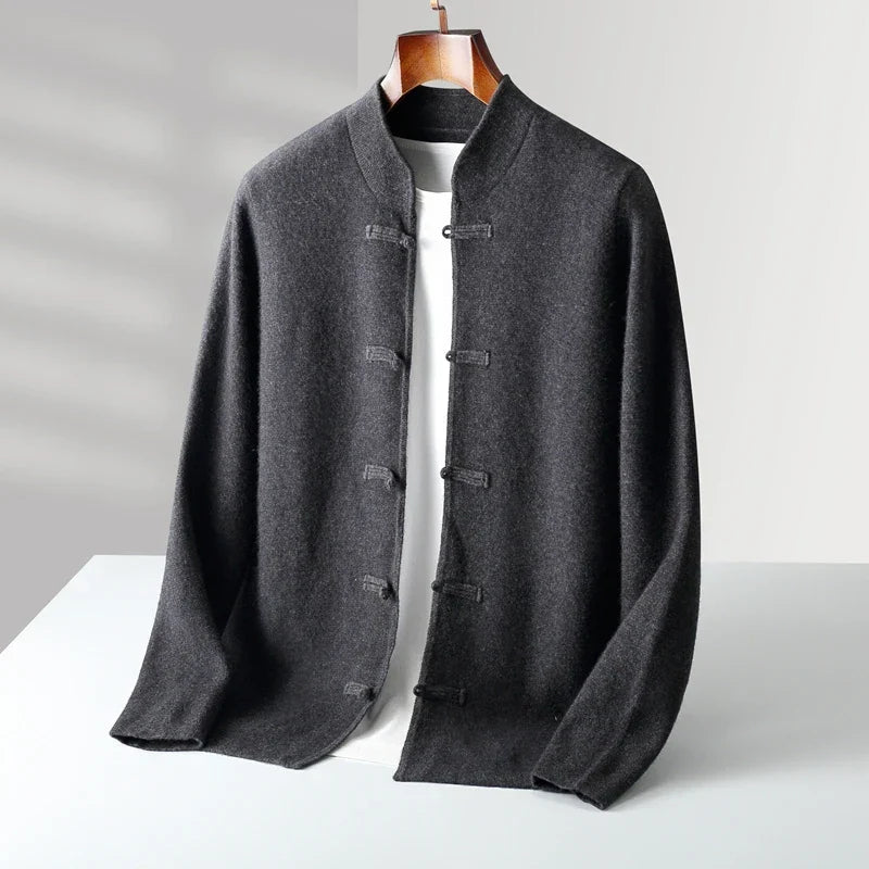 Women's Cashmere Stand Collar Cardigan