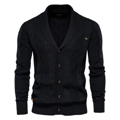 Men's Cable-Knit Cotton Cardigan