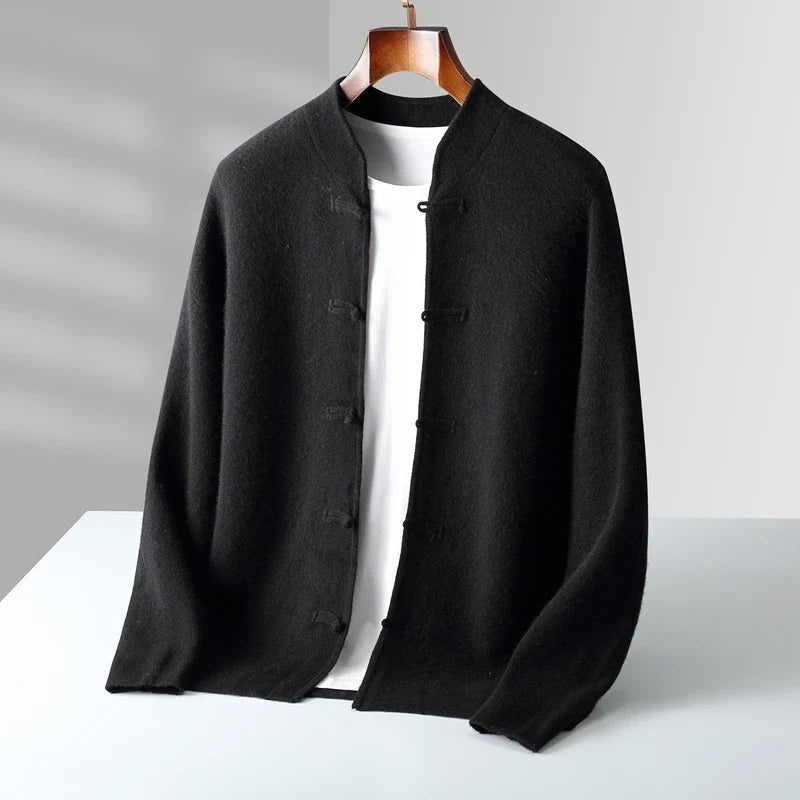 Women's Cashmere Stand Collar Cardigan