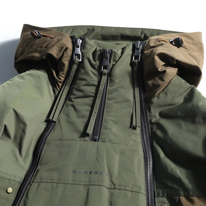 Men's Color-Block Double-Zip Utility Jacket