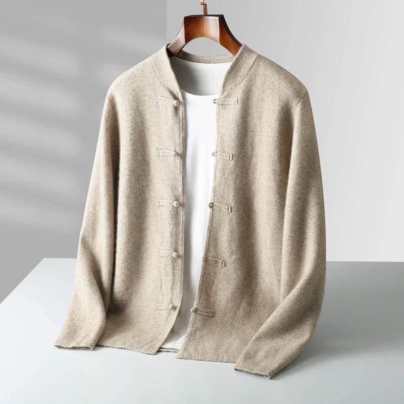 Women's Cashmere Stand Collar Cardigan