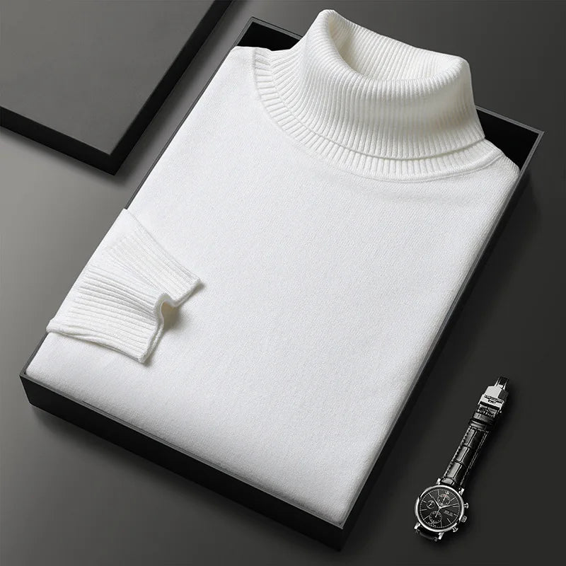 Unisex Cashmere Blend Turtleneck Sweater