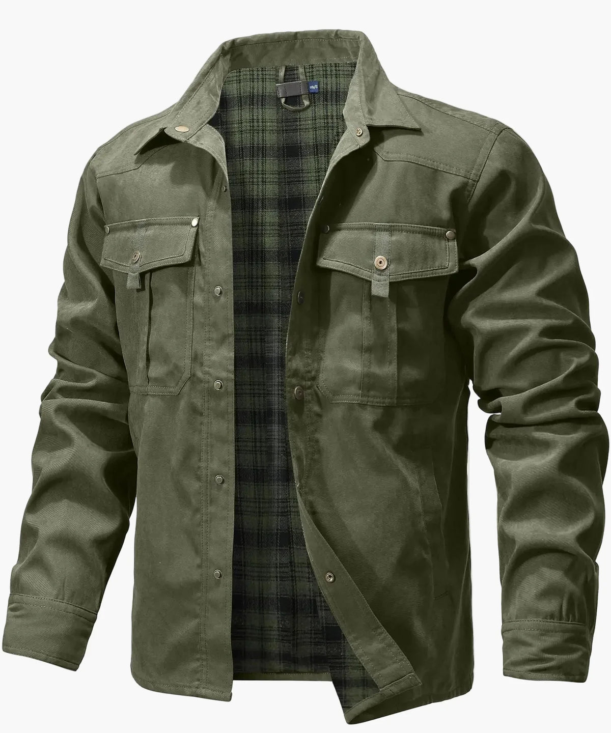 Men's Flannel-Lined Western Shirt Jacket