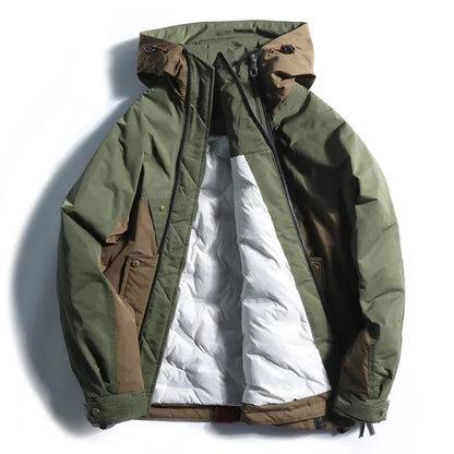 Men's Color-Block Double-Zip Utility Jacket