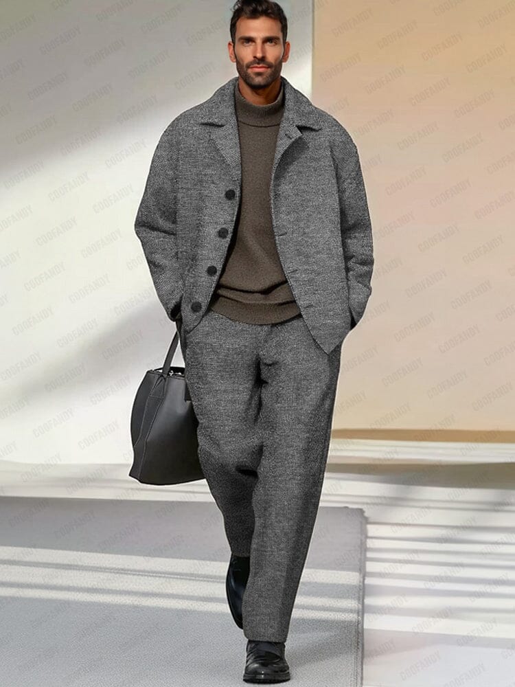 Men's Regular Fit Jacket & Pants Set