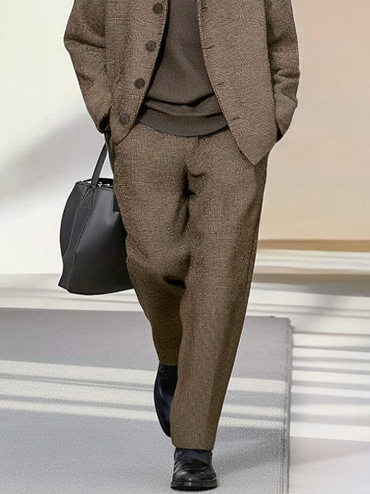 Men's Regular Fit Jacket & Pants Set