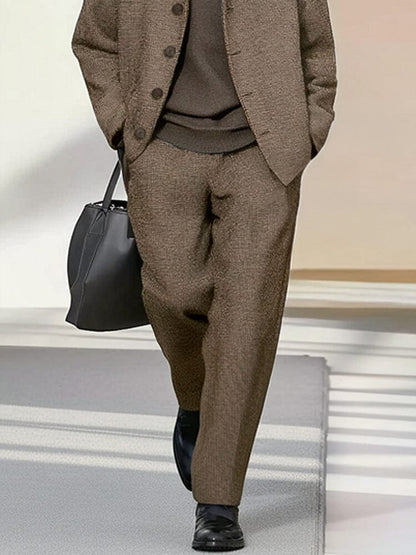 Men's Regular Fit Jacket & Pants Set