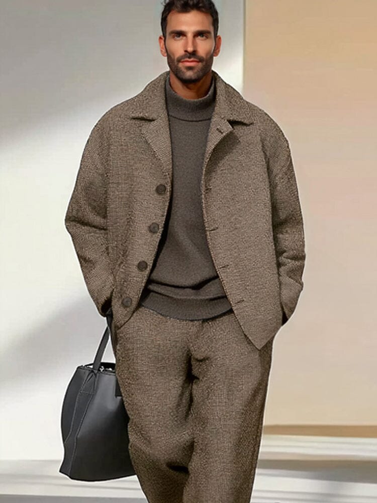 Men's Regular Fit Jacket & Pants Set