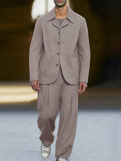 Men's Stretch Two-Piece Suit Set