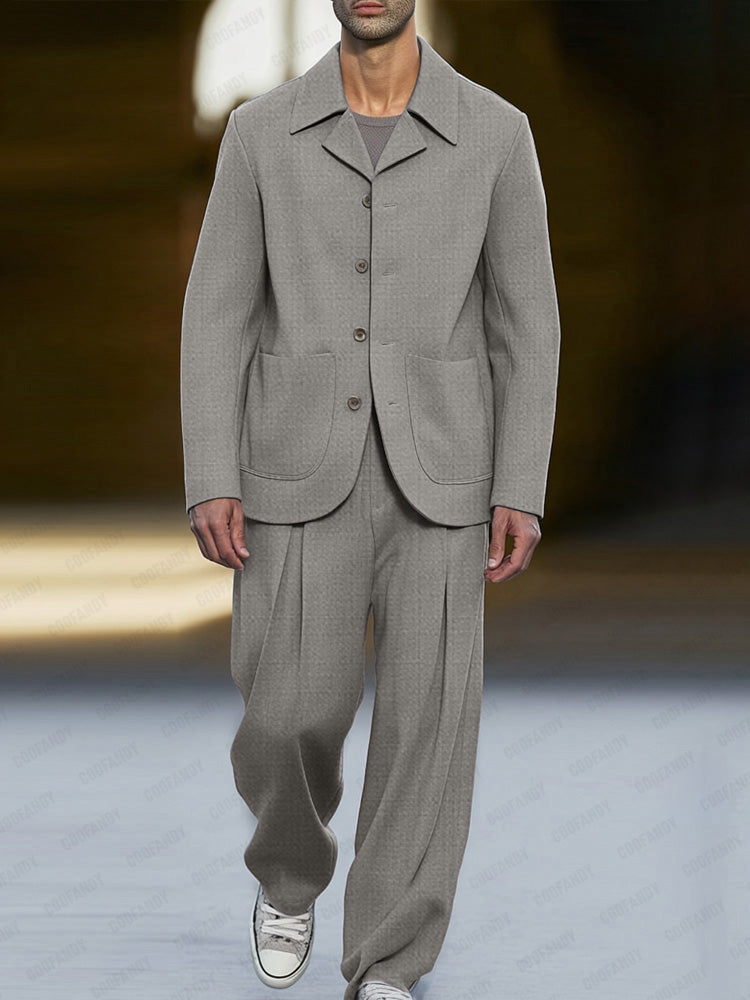Men's Stretch Two-Piece Suit Set
