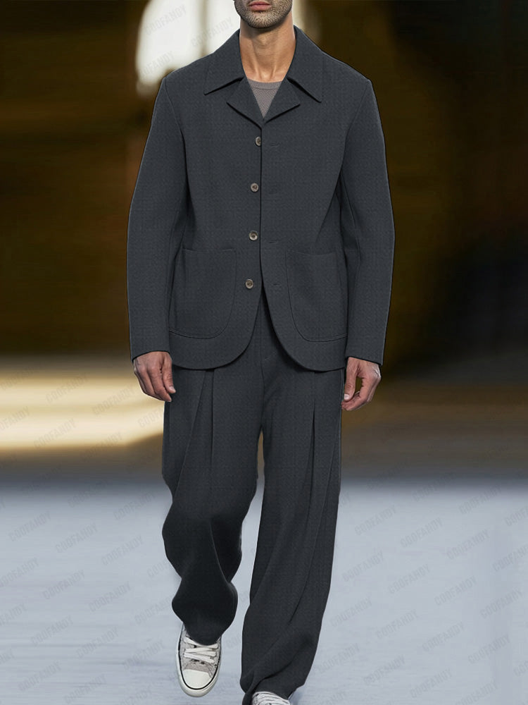 Men's Stretch Two-Piece Suit Set