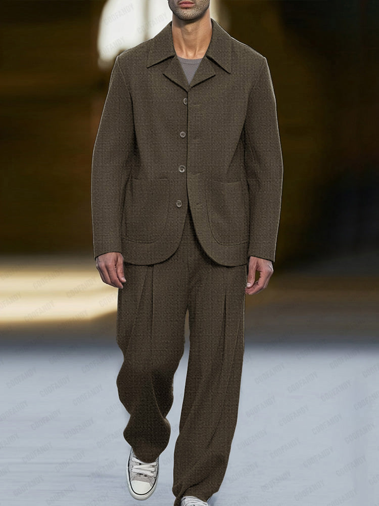 Men's Stretch Two-Piece Suit Set