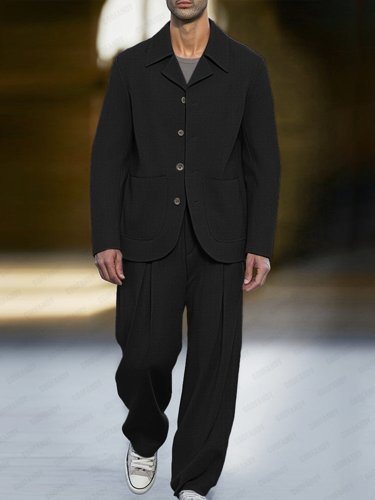 Men's Stretch Two-Piece Suit Set