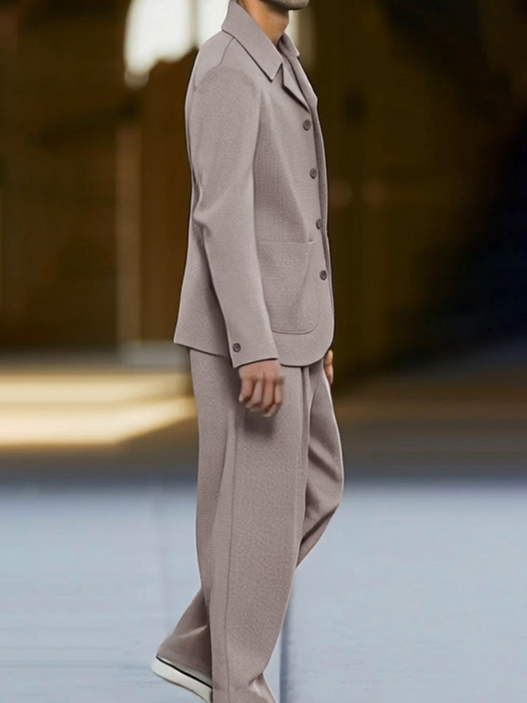 Men's Stretch Two-Piece Suit Set