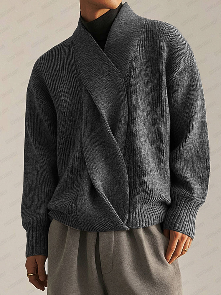 Men's Twist-Knit V-Neck Sweater
